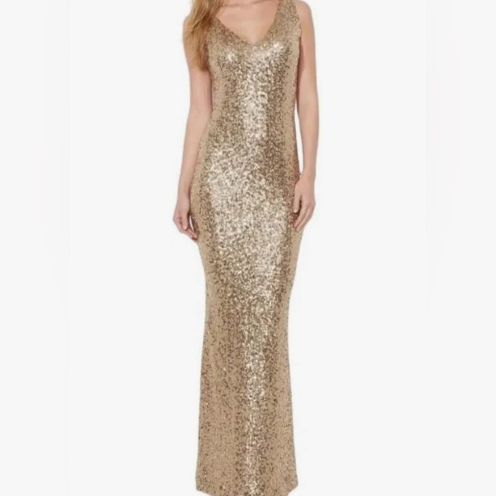 Size 2 Gold Sequin Ralph Lauren Dress